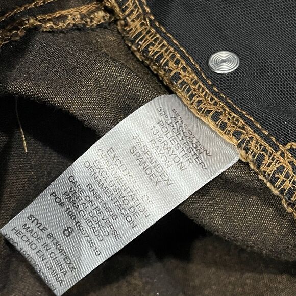 Democracy Jeans 8 Ab Technology Brown Elastic Waist Skinny Stretch Pants - Picture 4 of 10